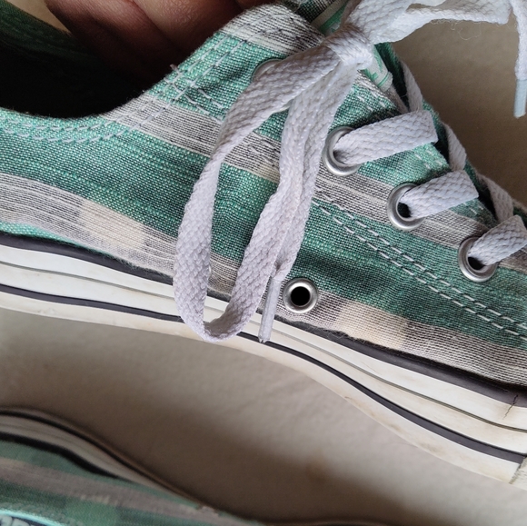 Size 10 Women's Unique Design Converse Sneaker Shoe All Star Striped Pol… - Picture 10 of 12